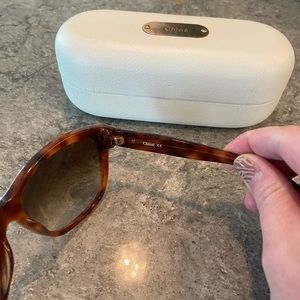 Chloe Brown tortoise shell oversized sunglasses